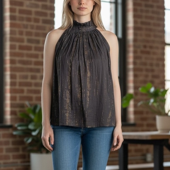 Laura Egloff Metallic Thread Sleeveless Top - Picture 2 of 16